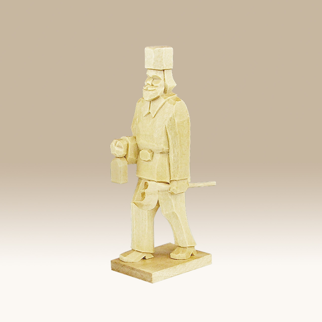 Geschnitzter Bergmann, mit Licht