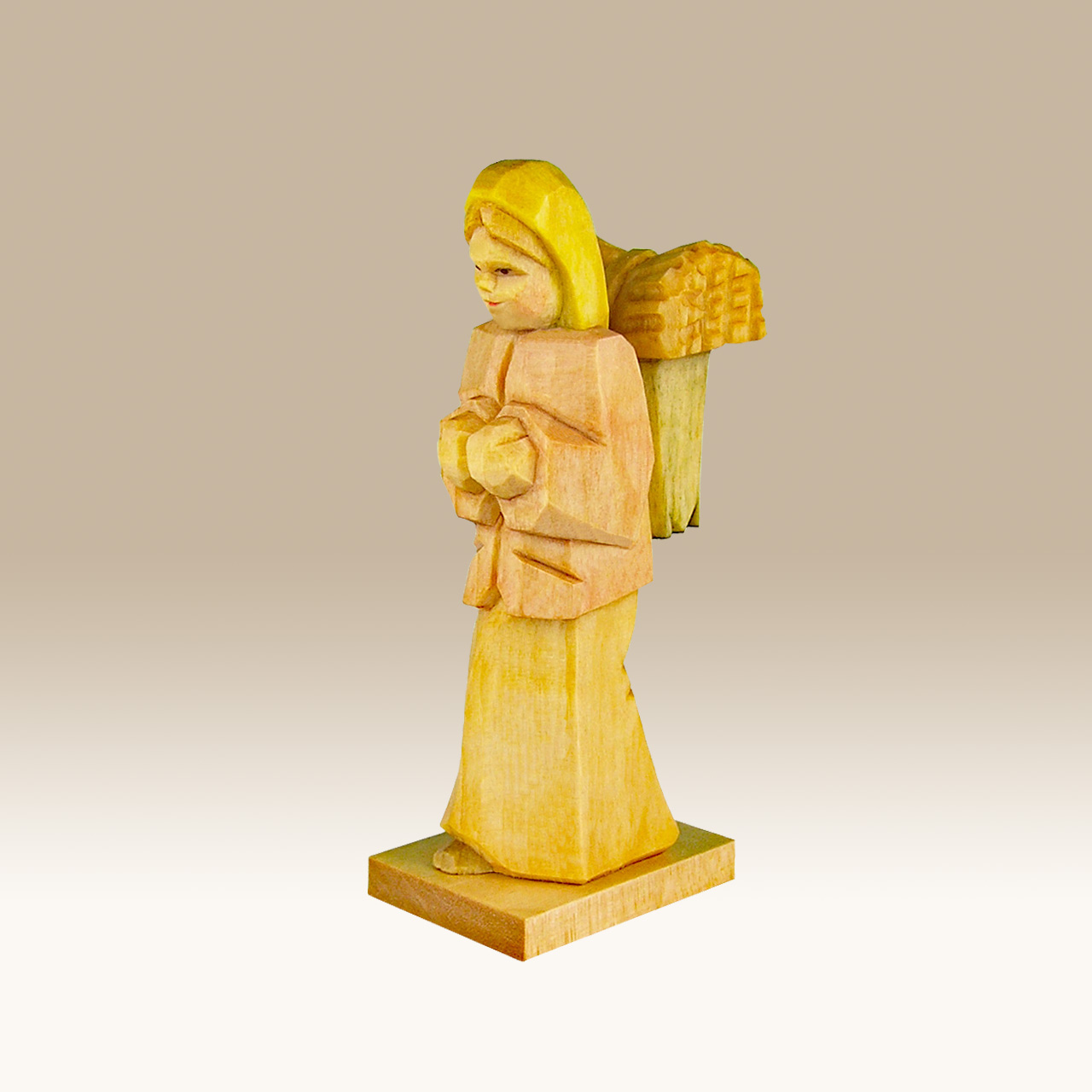 Geschnitzte Holzfrau