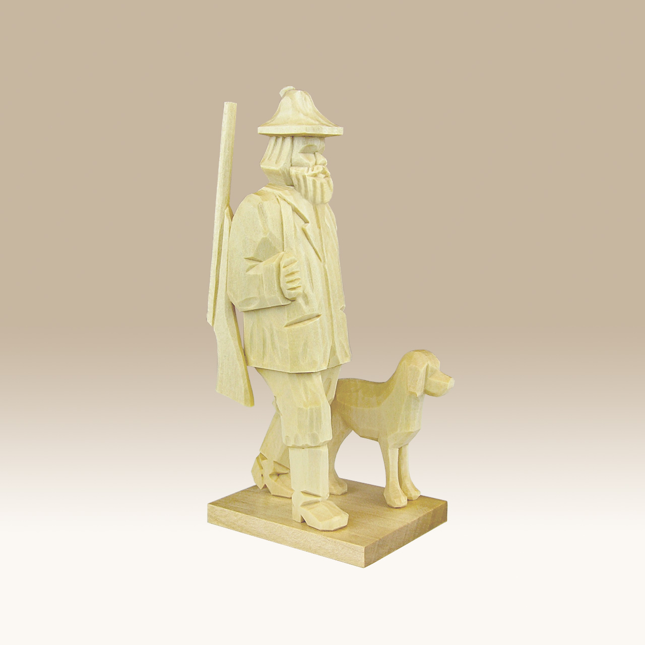 Geschnitzter Förster mit Hund, Typ a