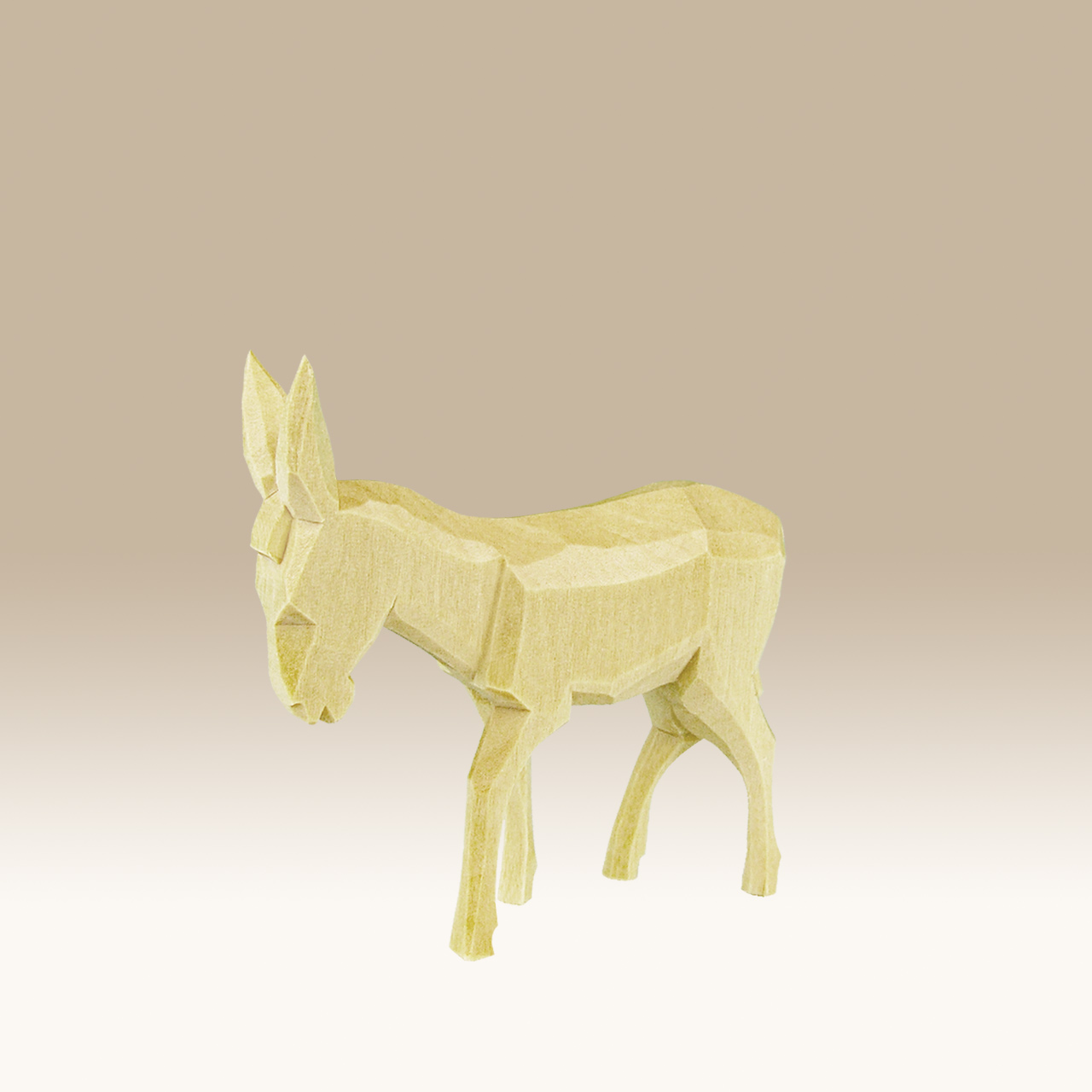 Geschnitzter Esel