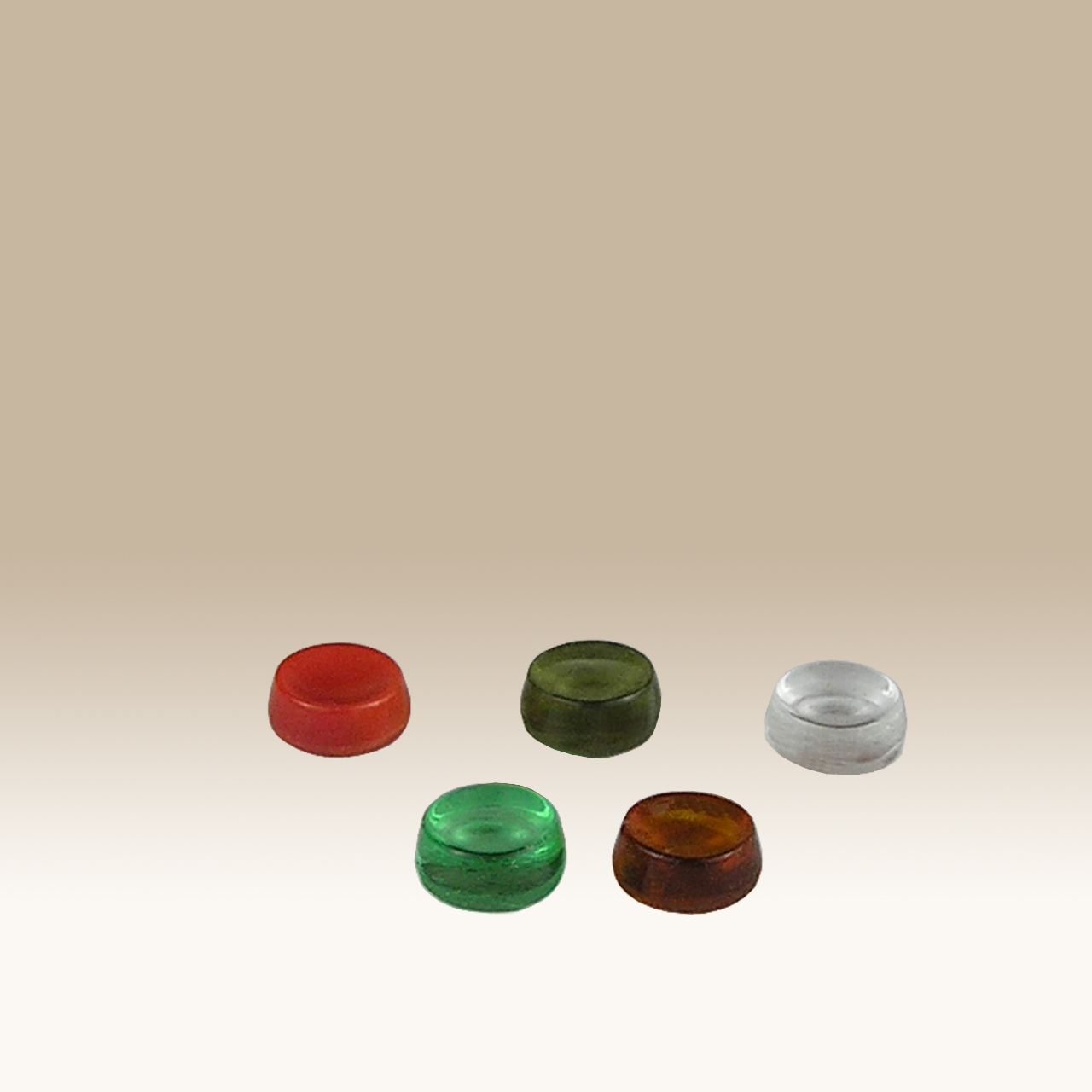 Pyramidenlager, Glas, 12,5 mm Durchm.