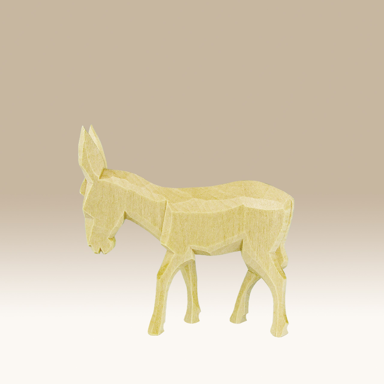 Geschnitzter Esel
