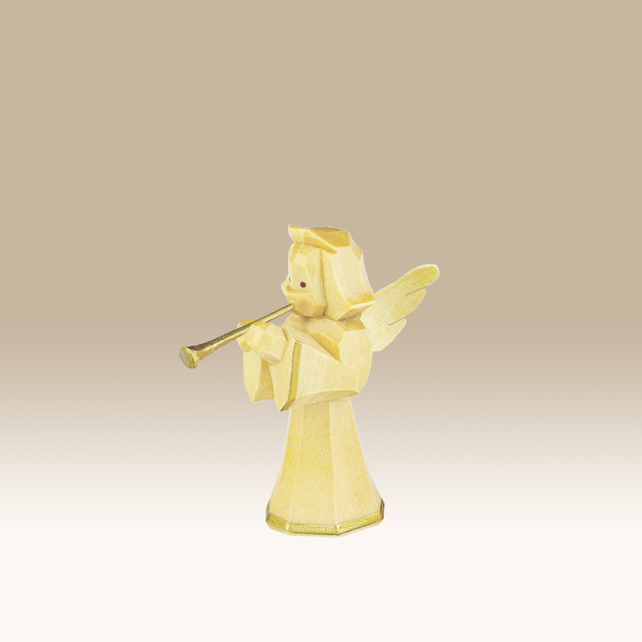 Geschnitzter Engel, Bläser