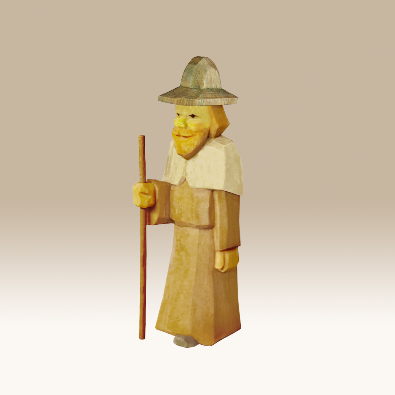Geschnitzter Hirte