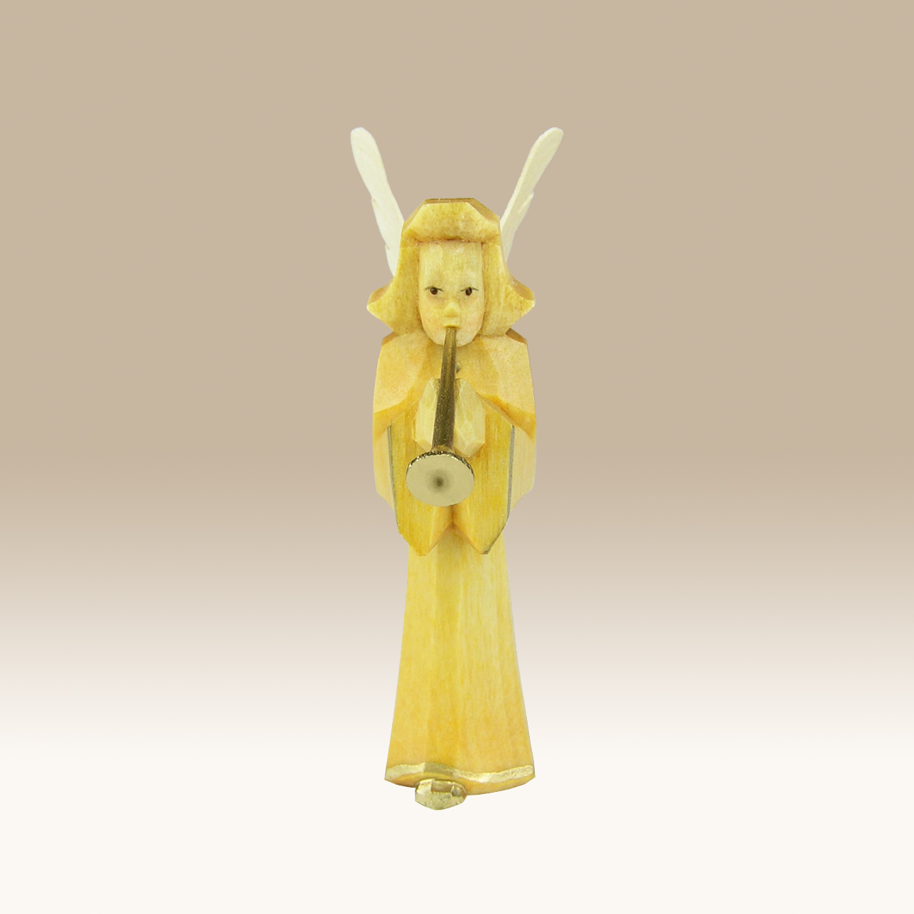 Geschnitzter Engel, Bläser