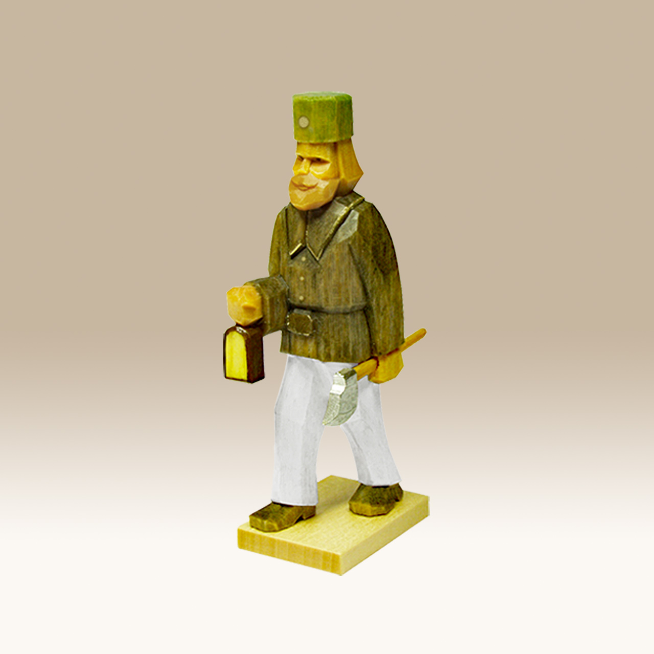 Geschnitzter Bergmann, mit Licht