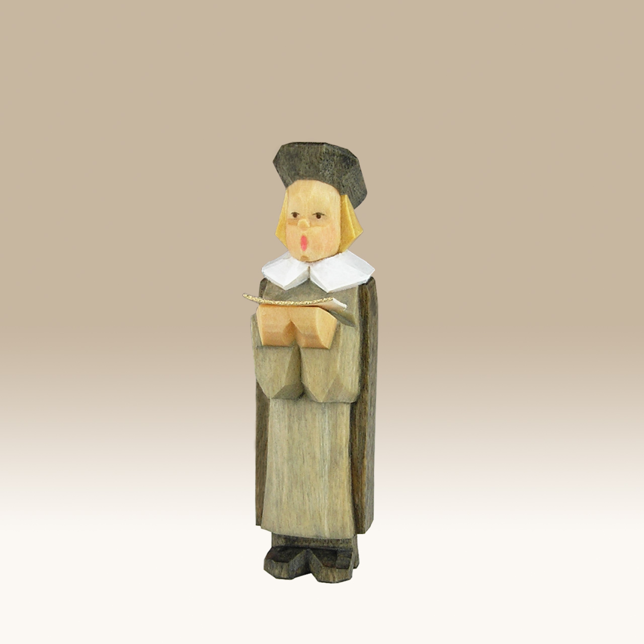 Geschnitzter Kurrende Sänger