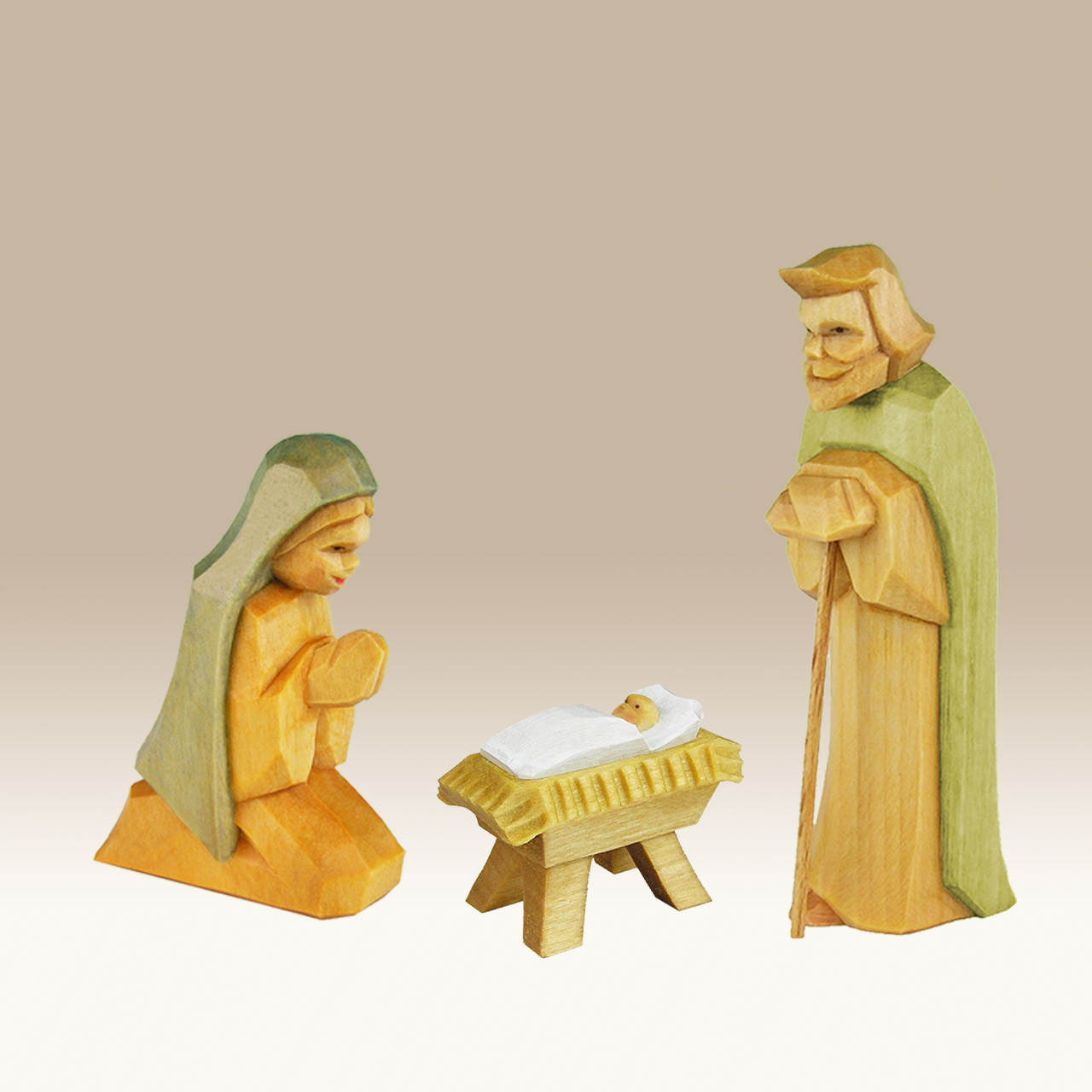 Geschnitzte heilige Familie