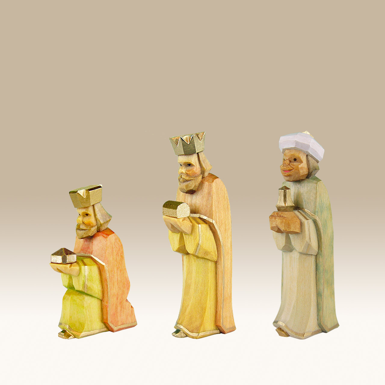 Geschnitzte drei Könige