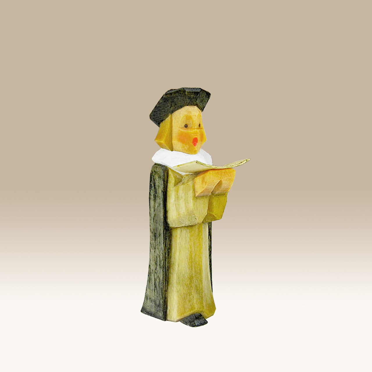 Geschnitzter Kurrende Sänger