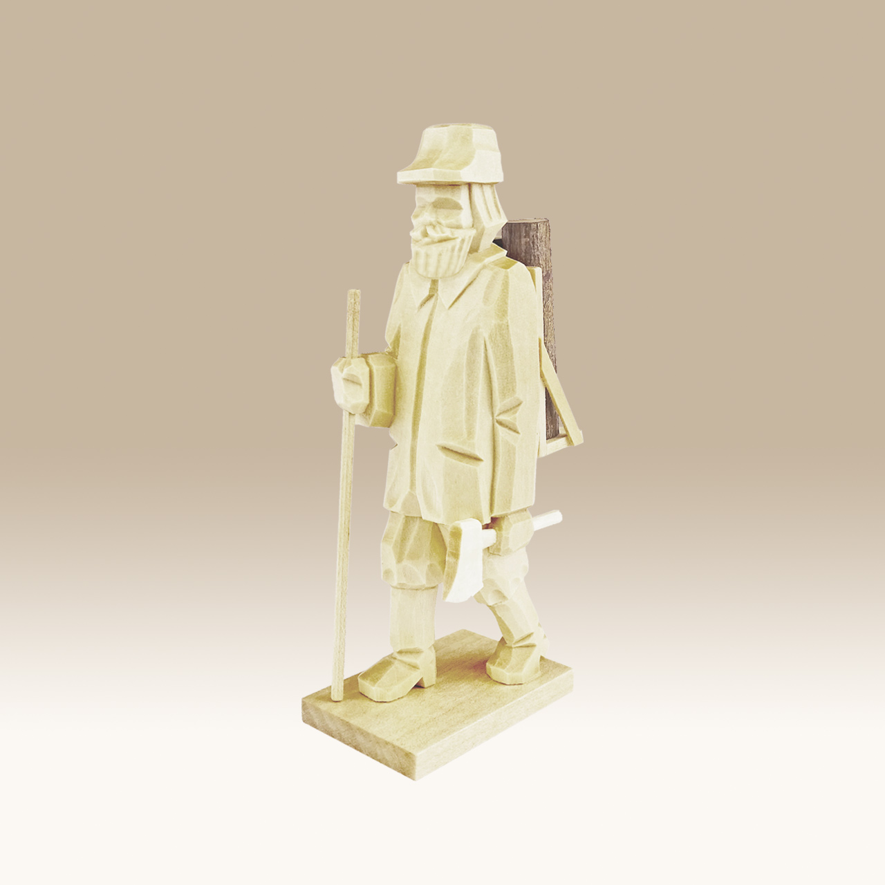 Geschnitzter Holzfäller, Typ a