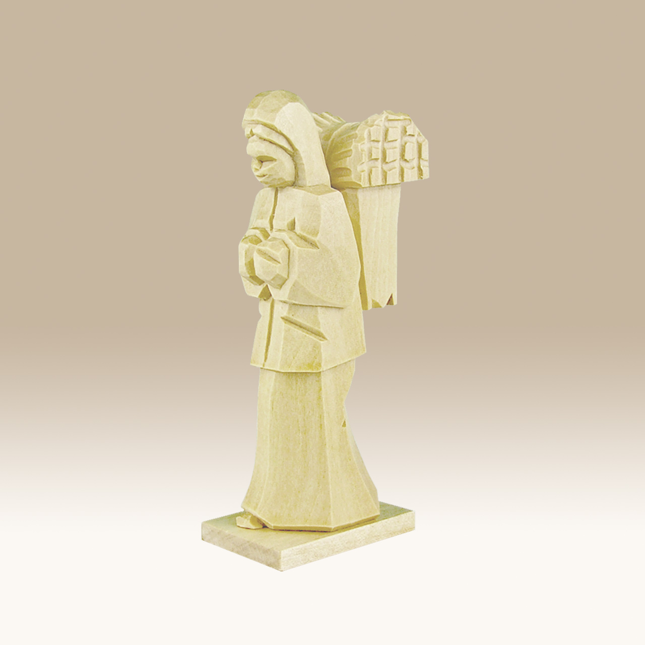 Geschnitzte Holzfrau