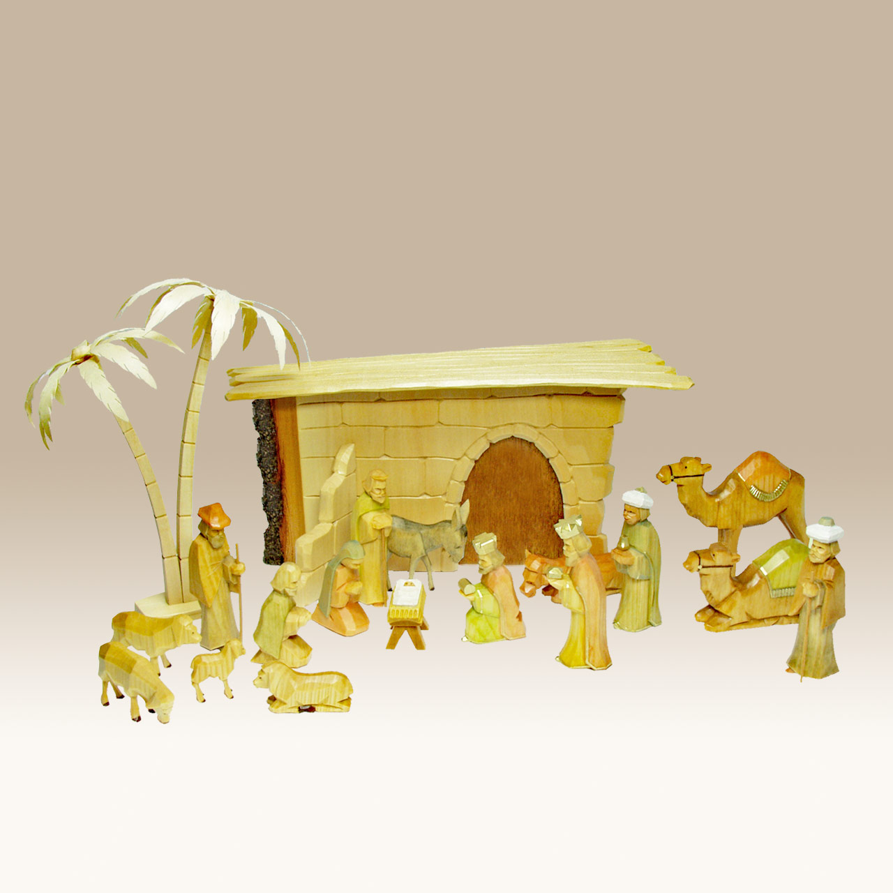 geschnitzte Weihnachtskrippe
