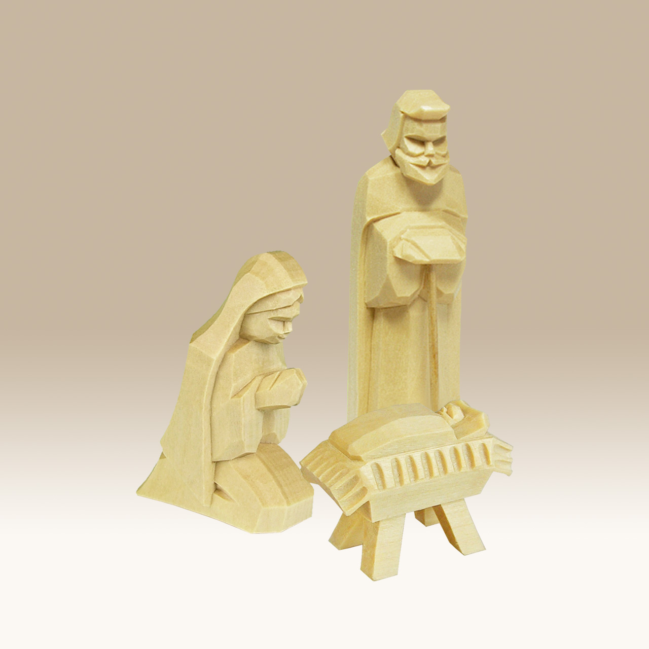 Geschnitzte heilige Familie