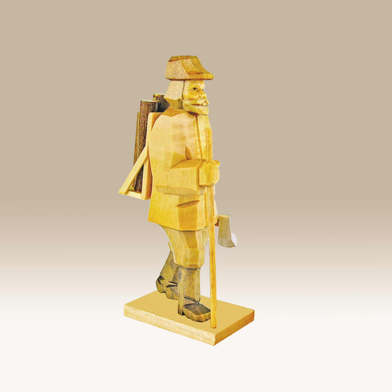 Geschnitzter Holzfäller