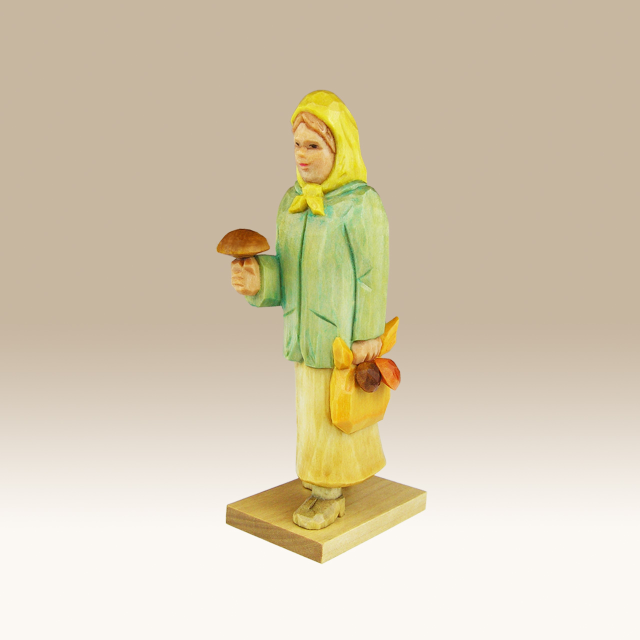 Geschnitzte Pilzfrau, Typ a